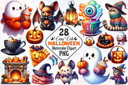 Cozy Halloween Sublimation Clipart, a Seasonal Illustration by RobertsArt (Thumbnail 1 of 7)