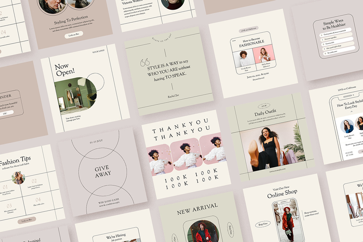 Simplí Instagram Pack, a Social Media Template by Vynetta (Photo 2 of 12)