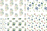 I'm Blue Watercolor Flowers Clip Art, an Illustration by OM Creativ (Thumbnail 5 of 8)