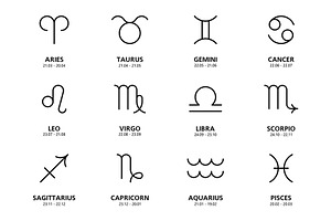 Astrological Zodiac signs, an Icon by Volyk