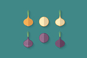 Flat Vegetables Set, an Illustration by Alex Serada (Thumbnail 3 of 17)
