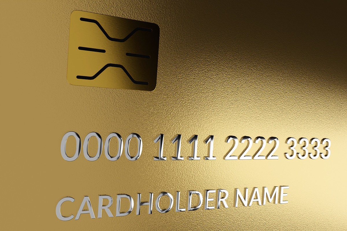 Gold bank credit card 3d model, an Object 3D Model by Art's and patterns (Photo 2 of 6)