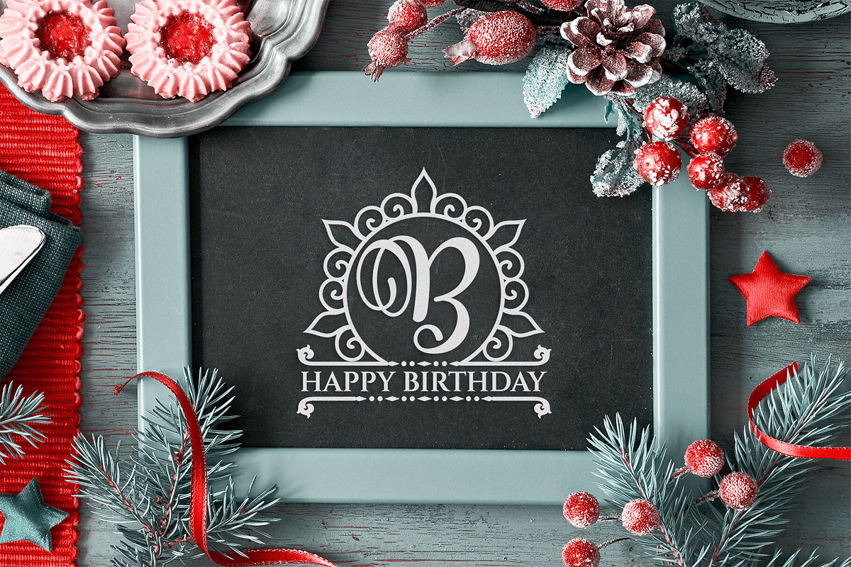 Holiday Elegant Monogram Font, a Symbol Font by Graphicxell (Photo 2 of 10)