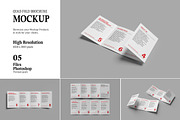 A4 Quad fold Brochure Mockup, an Advertising Mockup by AndikaGraphic (Thumbnail 1 of 6)