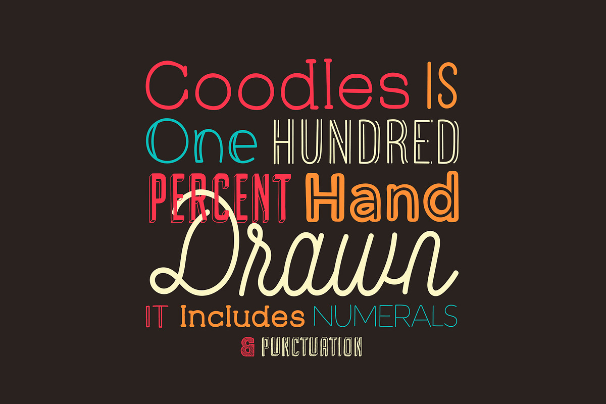 Coodles Hand Drawn Font Family preview 6