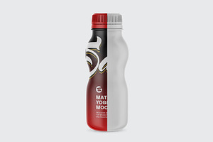 Matte Yogurt Bottle Mockup