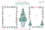 Chinoiserie Christmas Mahjong, a Decorative Illustration by TheHappyGiftArt (Thumbnail 5 of 9)