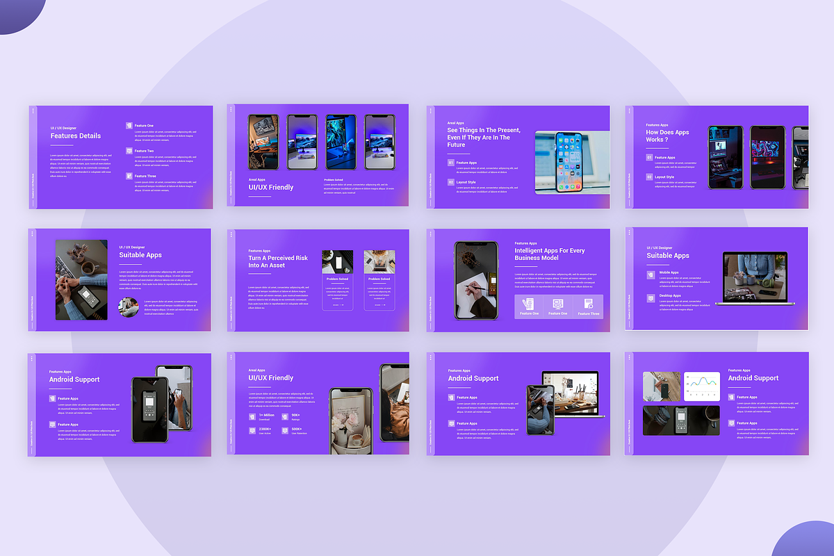 UI UX Powerpoint Template, a Presentation Template by Azruca