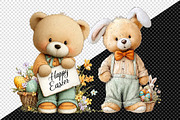 Whimsical Easter Teddy Bear Clipart, an Illustration by Creative Art (Thumbnail 8 of 8)