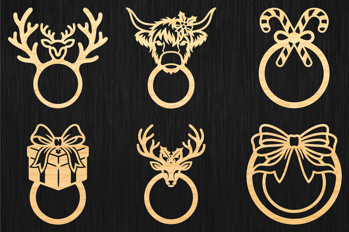 Christmas Napkin Rings Laser Cut SVG, an Object Graphic by DreamCafeArt (Photo 6 of 7)
