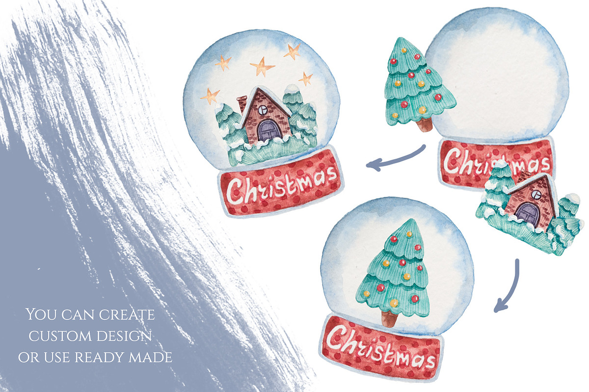 Watercolor mini pack Christmas Mood, an Illustration by Marge Art (Photo 2 of 5)
