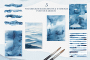 Watercolor landscapes and mountains, a Texture Illustration by Holovei (Thumbnail 4 of 7)