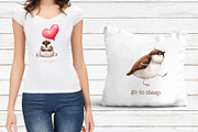 Birds. Sparrow, an Animal Illustration by sheincar (Thumbnail 4 of 4)