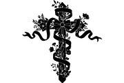 Floral Cross Silhouette, an Object Graphic by Creativeshirt (Thumbnail 10 of 20)