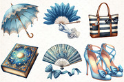 Blue Summer 1920 Clipart, an Illustration by Pixels.Craft (Thumbnail 3 of 7)