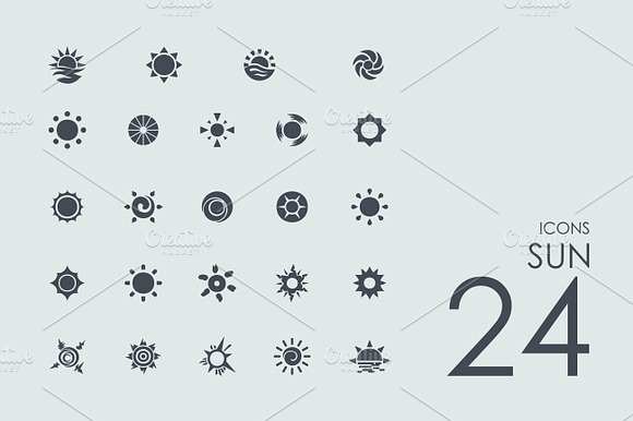 24 Sun Icons