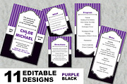 Purple Black Wedding Suite, an Invitation Template by Elegrad Design Agency (Thumbnail 2 of 7)