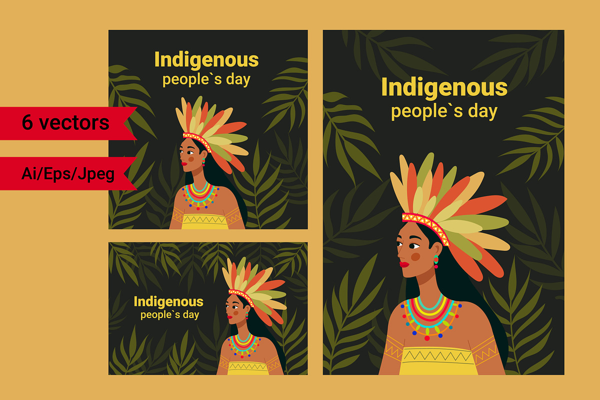 Indigenous Peoples Day, a Person Illustration by Idressart (Photo 1 of 2)
