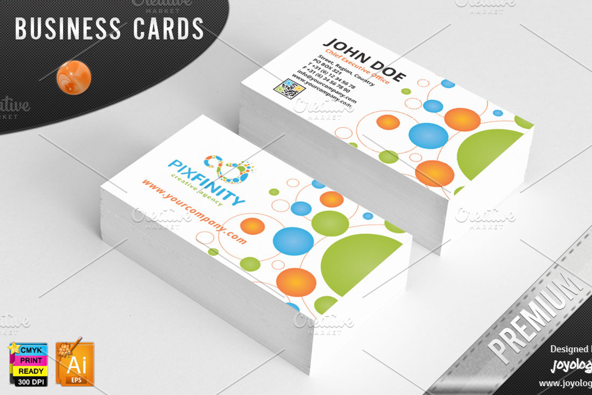 Pixel Dots Infinity Identity Templat, a Stationery Template by joyologo (Photo 2 of 2)