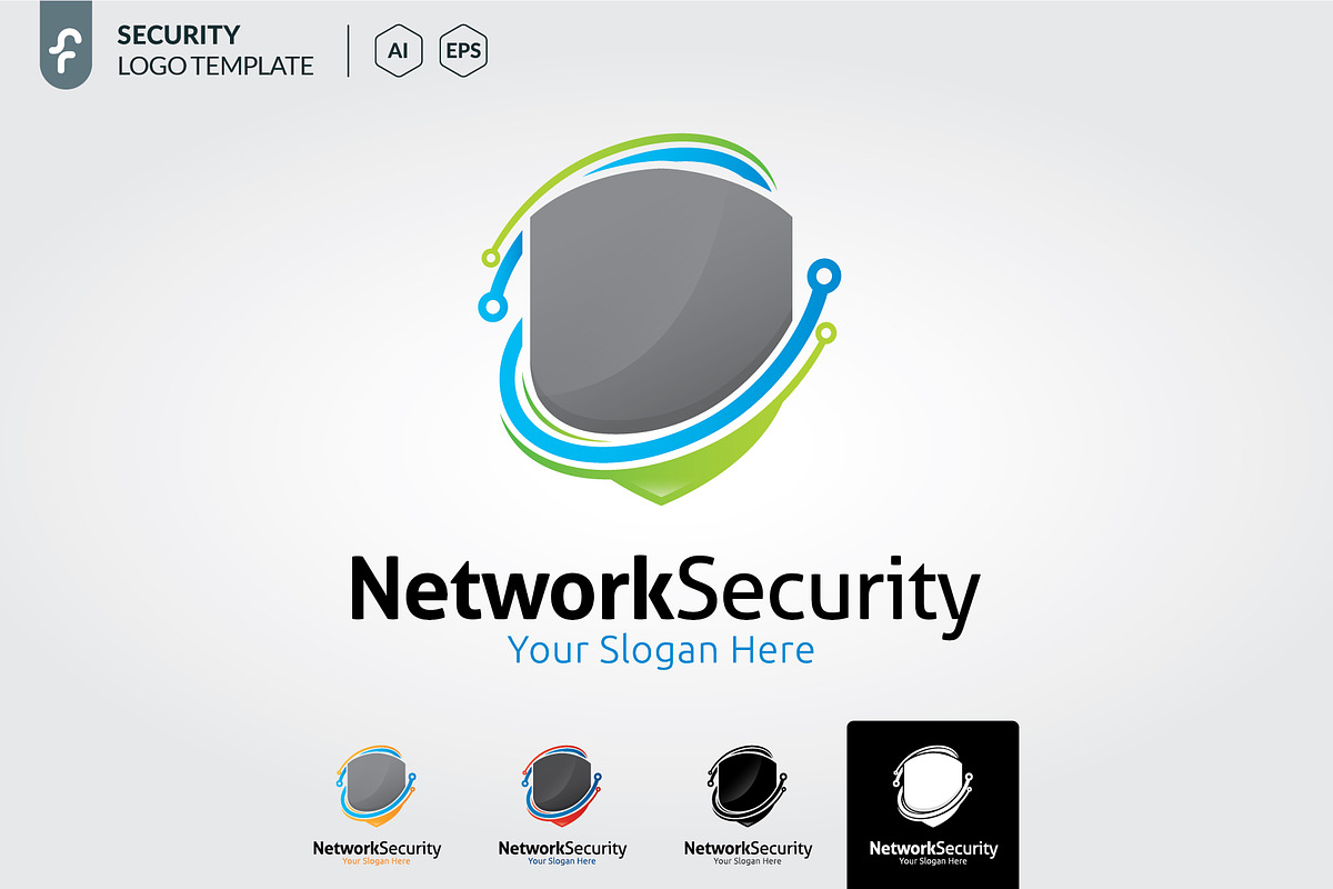 Network security logo template, a Branding & Logo Template by ft.studio