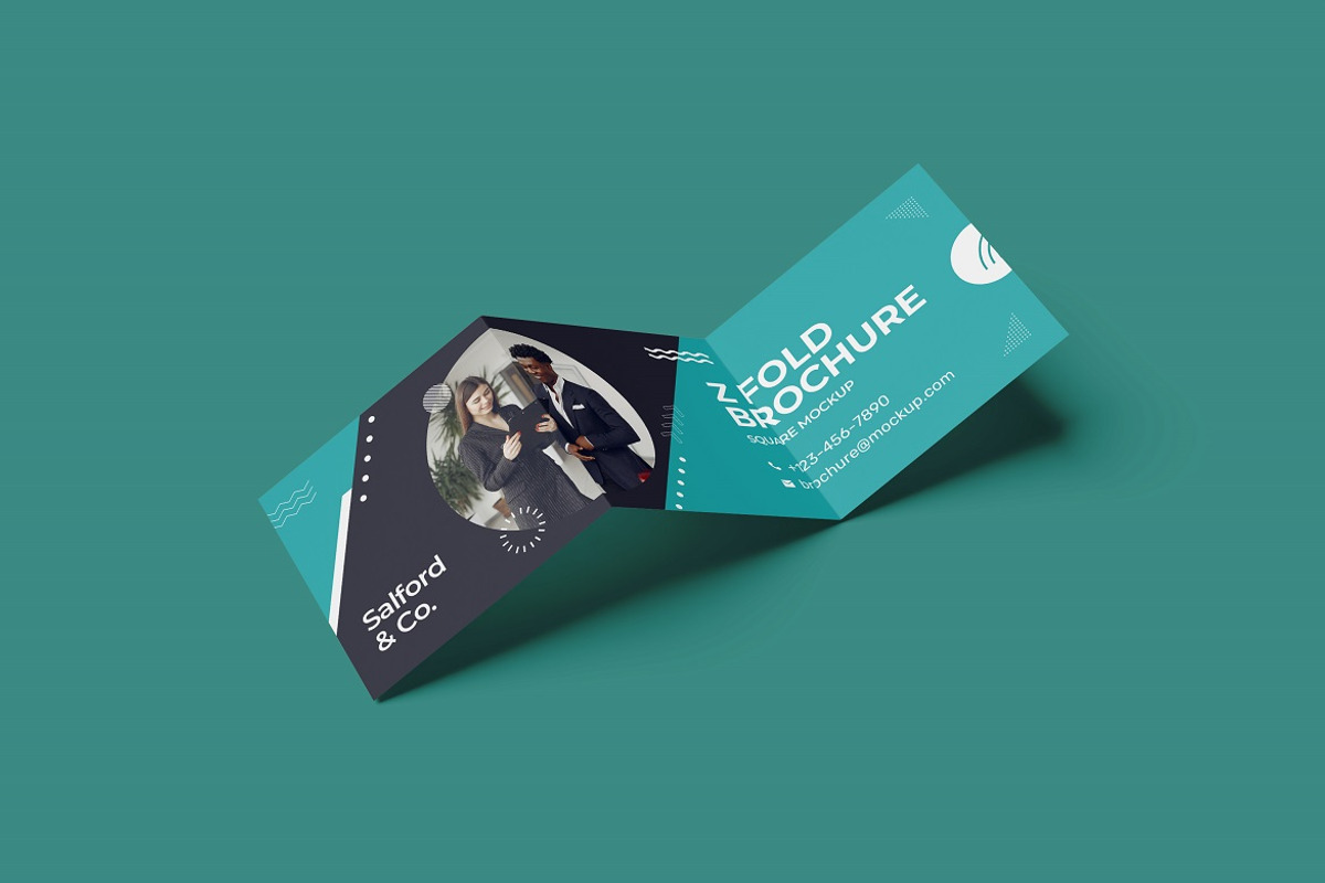 Square Z Fold Brochure Mockup, an Advertising Mockup by YurnalisPerix (Photo 4 of 5)