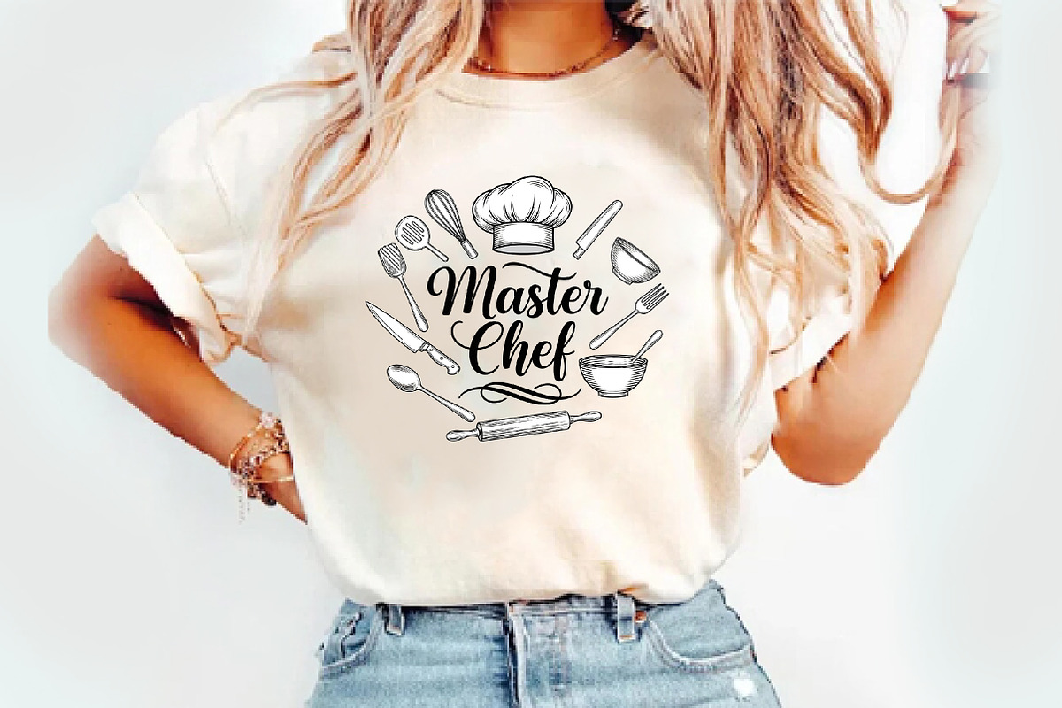 Master Chef PNG, Master Chef T-Shirt, an Illustration by Watercolor design (Photo 3 of 3)