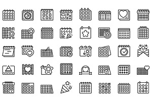 Event Planner Icons Set