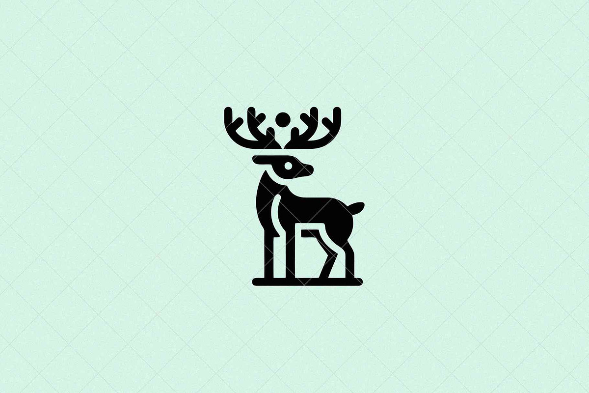 Minimalist Deer Emblem Animal, an Animal Illustration by Vectorium Studio (Photo 1 of 4)