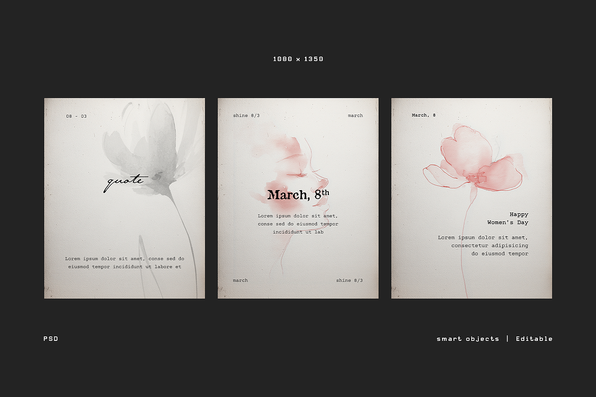 Soft Feminine Social Media Templates, a Social Media Template by Filip Studio (Photo 3 of 7)