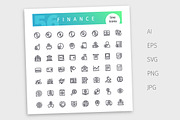 Finance Line Icons Set, an Outline Icon by Voysla's Shop (Thumbnail 4 of 4)