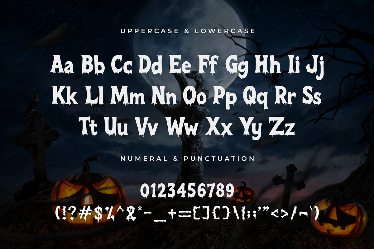 Creeps - Modern Halloween Font, a Blackletter Font by overlaytemplates (Photo 4 of 5)