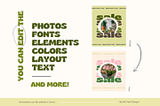Groovy Green Instagram Templates Set, a Social Media Template by Hell Yeah Designs (Thumbnail 11 of 11)