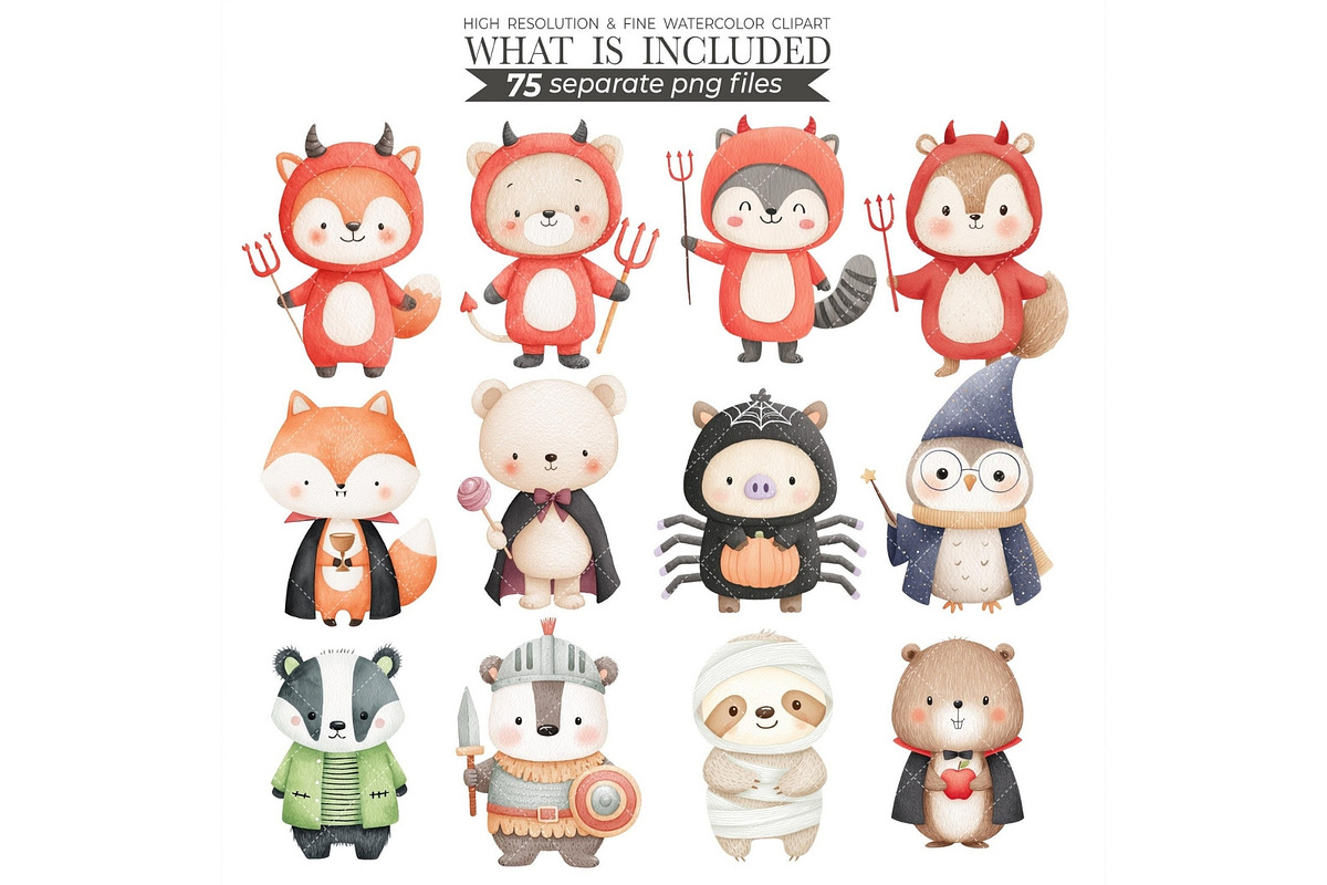 Cute Halloween Clipart, an Illustration by CharmClipart (Photo 5 of 8)