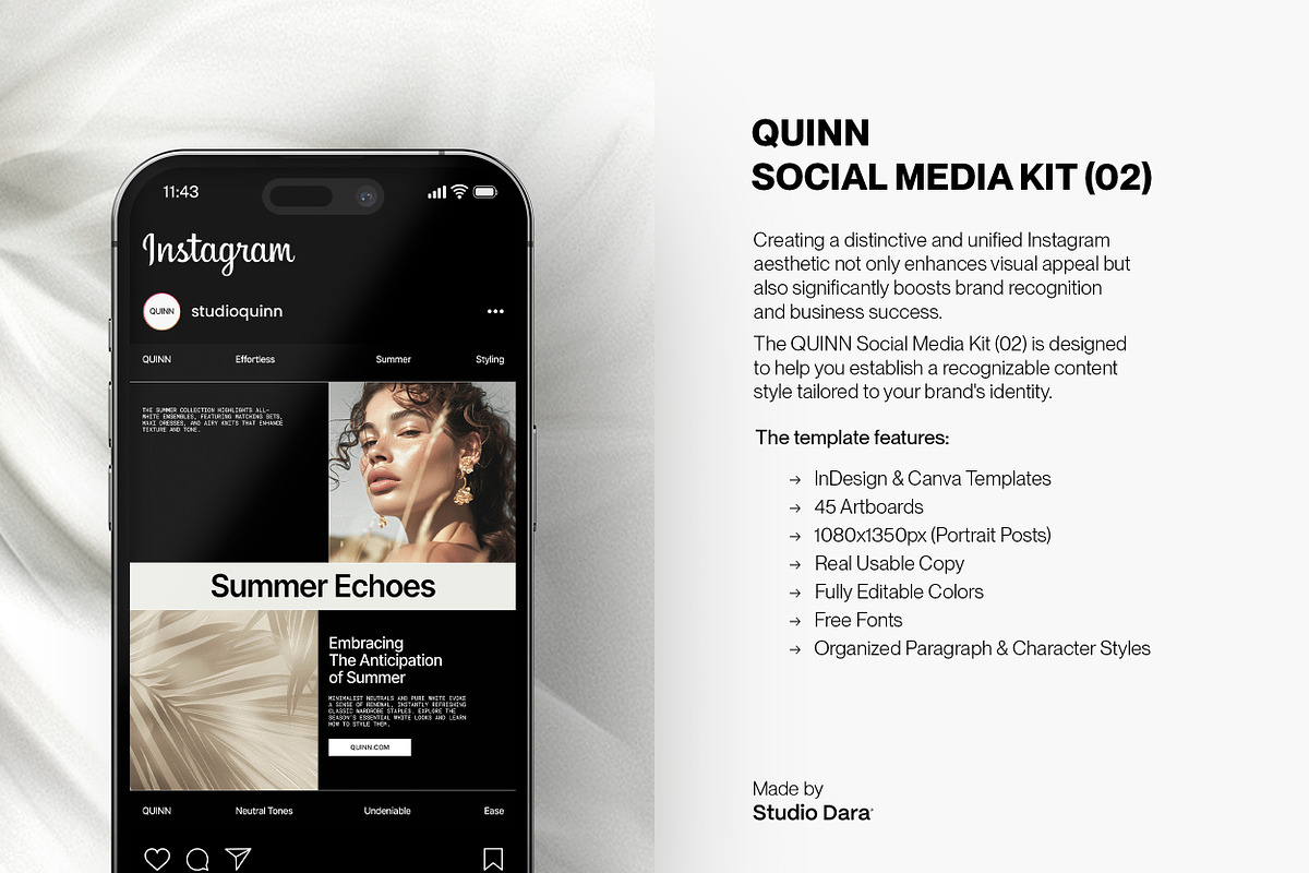 QUINN / Social Media Kit (02), a Social Media Template by Studio Dara (Photo 5 of 18)
