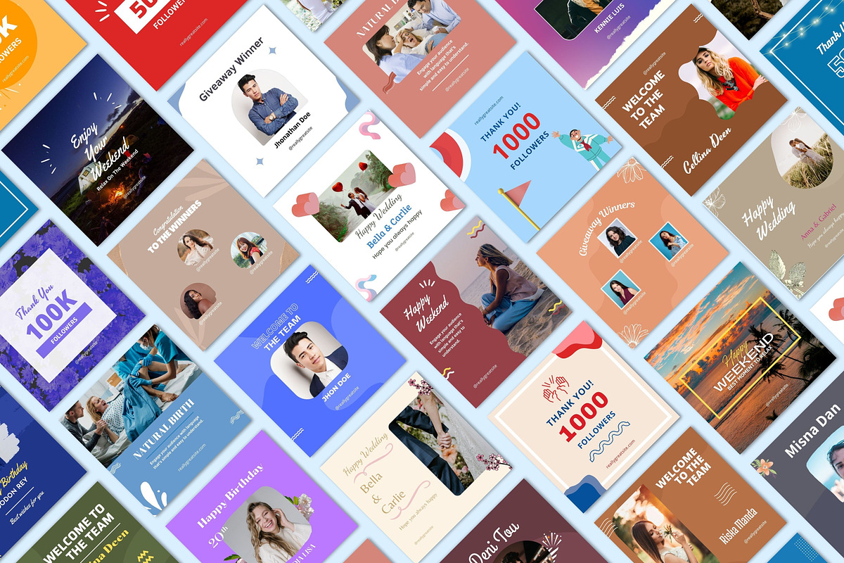 Greetings Content Instagram Posts, a Social Media Template by emcrea (Photo 6 of 9)
