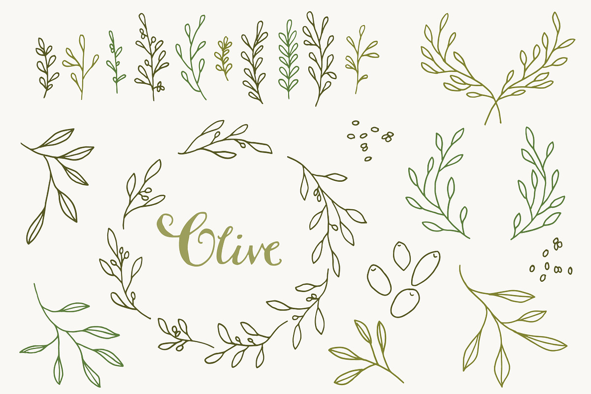 Olive Branch Clip Art & Vectors preview 3