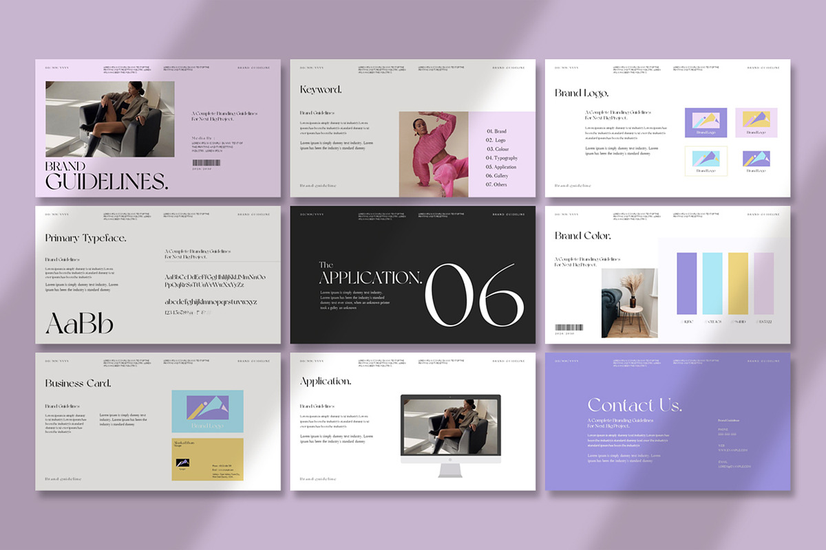 Brand Guidelines Template, a Presentation Template by UpSolution (Photo 4 of 8)