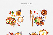Delicious Breakfast Watercolor Set, a Food Illustration by Volha Studio (Thumbnail 3 of 10)