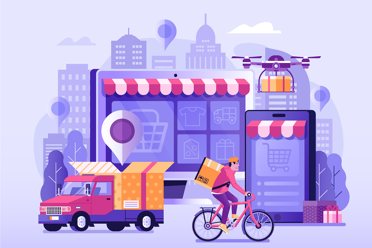 Online Shopping Web Illustrations, a Person Illustration by Alex Krugli (Photo 10 of 14)