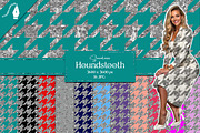 Silver Houndstooth Seamless Patterns, a Texture Graphic by Creative Matrix82 (Thumbnail 1 of 5)