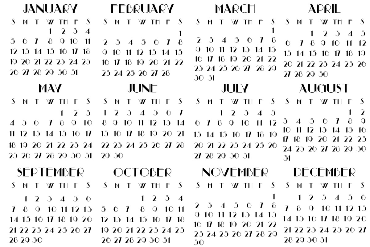 Calendar Template 2014 preview 3