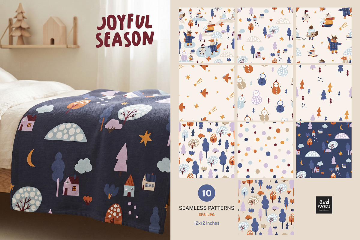 Joyful Season — Winter Clipart, a Seasonal Illustration by avdnadi (Photo 7 of 11)