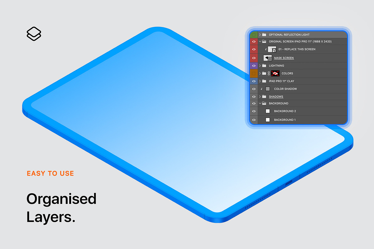 iPad Pro 11 - 21 Clay Mockups, an iPad Mockup by Asylab (Photo 7 of 56)