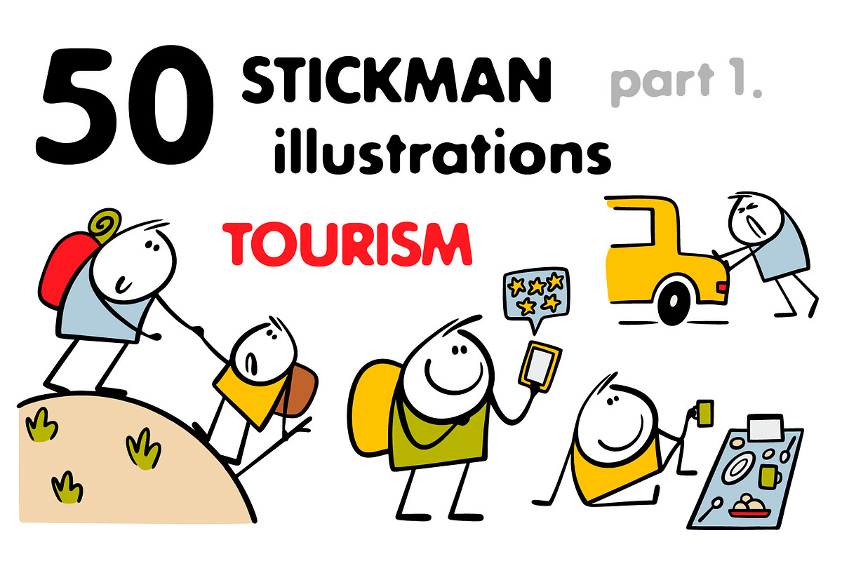 Cartoon tourism set 1., a Person Illustration by eka panova (Photo 1 of 7)
