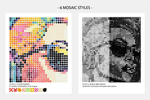 Multi Shape Mosaic Photoshop Action