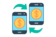 Money Transaction Flat Icon, a Duotone Icon by Pexelpy (Thumbnail 2 of 2)