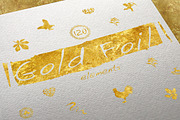 120 Gold Foil Elements + Free Bonus, a Texture Graphic by VL Shop (Thumbnail 1 of 5)