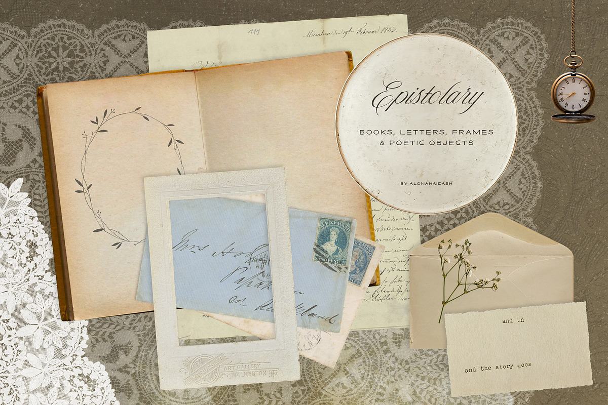 Vintage Books, Letters & Frames, an Object Graphic by alonahaidash (Photo 1 of 19)