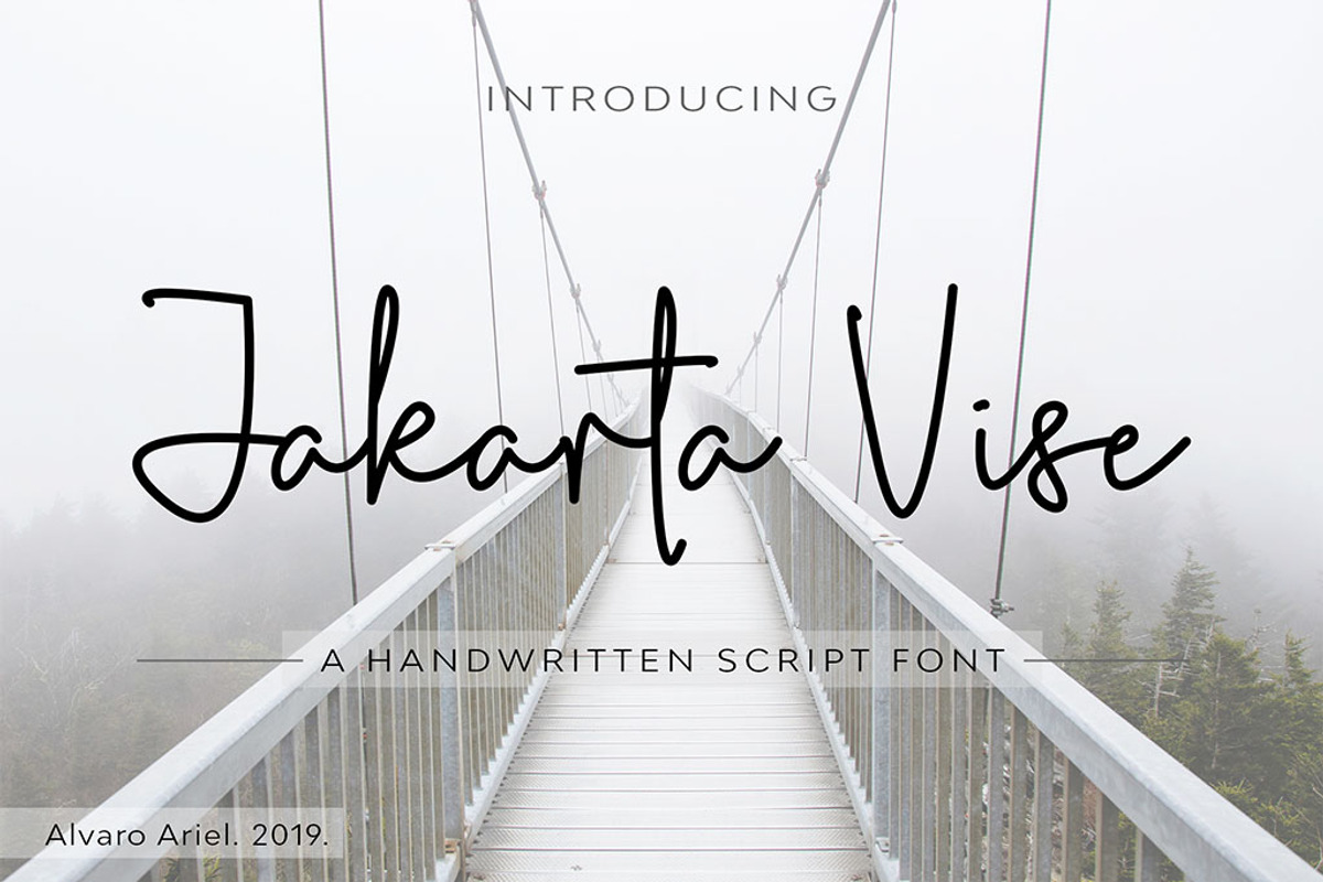 Jakarta Vise Script, a Script Font by Cherryline Master (Photo 1 of 5)