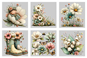 Watercolor Spring Flower Clipart, an Illustration by Black Bird Studio (Thumbnail 5 of 5)